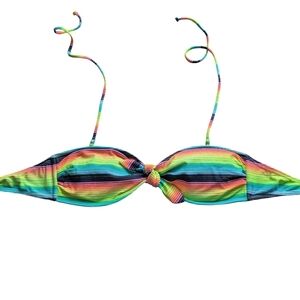 💟10/20$ Ardene Neon Striped Bikini Top